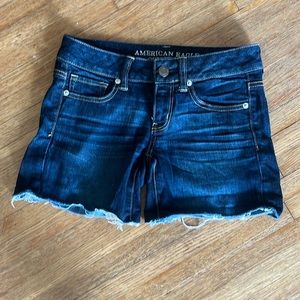 American Eagle low rise cut-off denim shorts